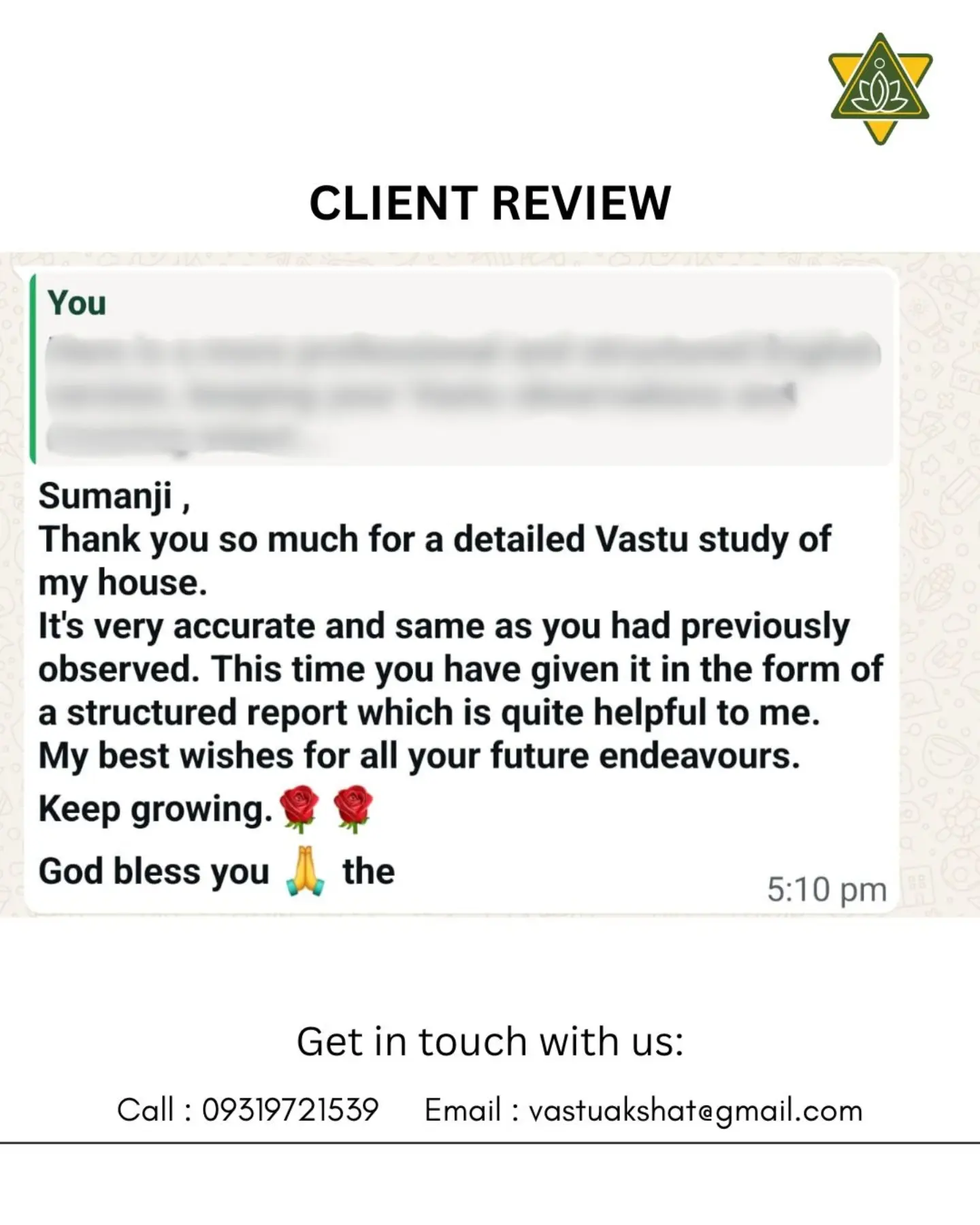 Real client review for AkshatVastu
